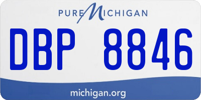 MI license plate DBP8846