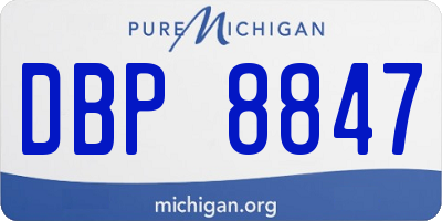 MI license plate DBP8847