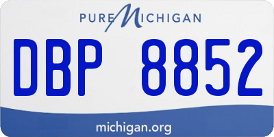 MI license plate DBP8852