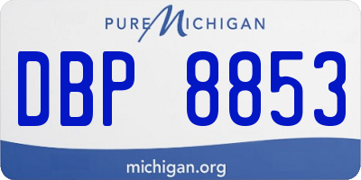 MI license plate DBP8853