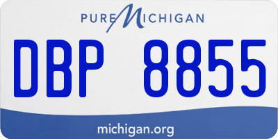MI license plate DBP8855