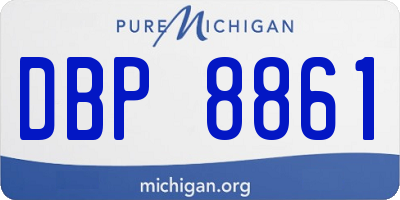 MI license plate DBP8861