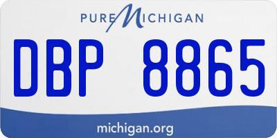 MI license plate DBP8865