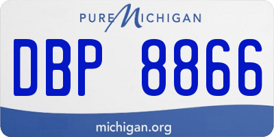 MI license plate DBP8866