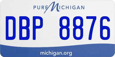 MI license plate DBP8876