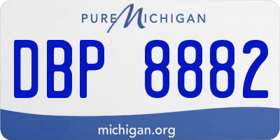 MI license plate DBP8882
