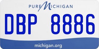 MI license plate DBP8886