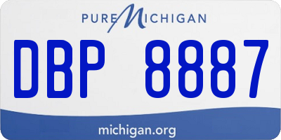 MI license plate DBP8887