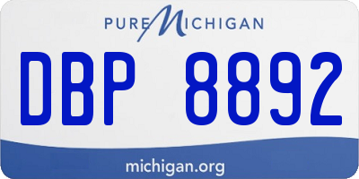 MI license plate DBP8892