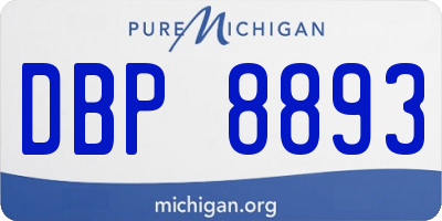 MI license plate DBP8893