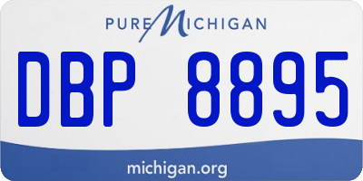 MI license plate DBP8895