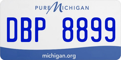 MI license plate DBP8899