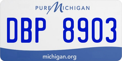 MI license plate DBP8903