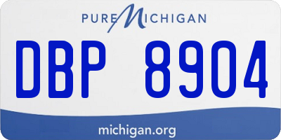 MI license plate DBP8904