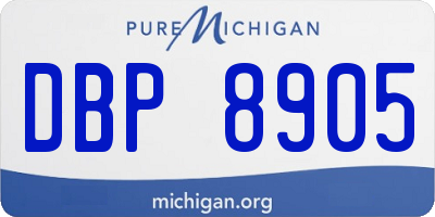 MI license plate DBP8905