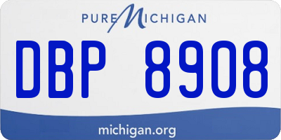 MI license plate DBP8908
