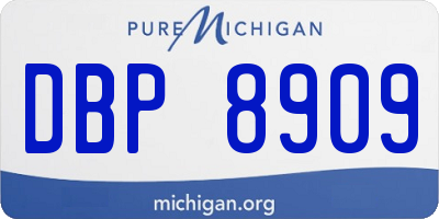 MI license plate DBP8909