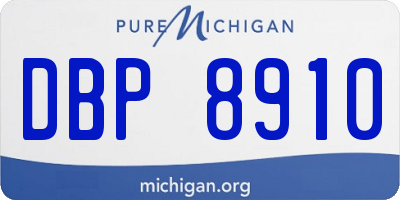 MI license plate DBP8910