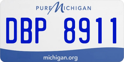 MI license plate DBP8911