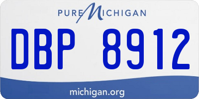 MI license plate DBP8912
