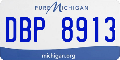MI license plate DBP8913