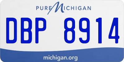 MI license plate DBP8914
