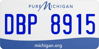 MI license plate DBP8915