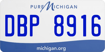 MI license plate DBP8916