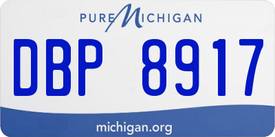 MI license plate DBP8917