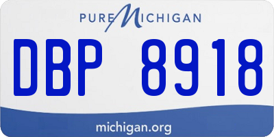 MI license plate DBP8918