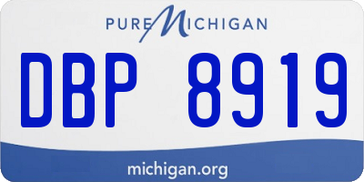 MI license plate DBP8919