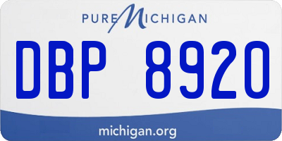 MI license plate DBP8920