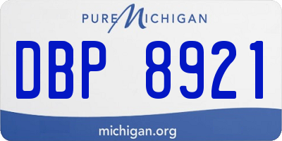 MI license plate DBP8921