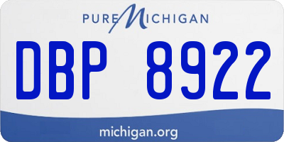 MI license plate DBP8922