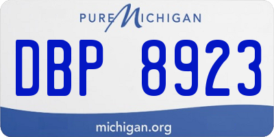 MI license plate DBP8923
