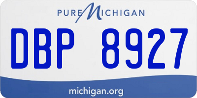 MI license plate DBP8927
