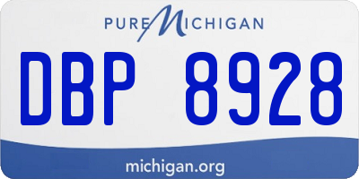 MI license plate DBP8928