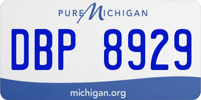 MI license plate DBP8929