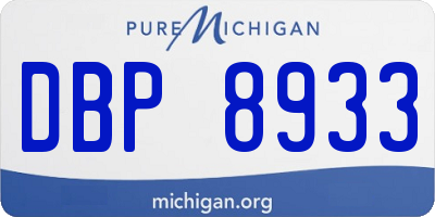MI license plate DBP8933
