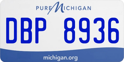 MI license plate DBP8936
