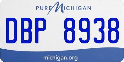 MI license plate DBP8938