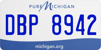 MI license plate DBP8942