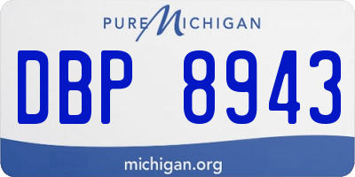 MI license plate DBP8943