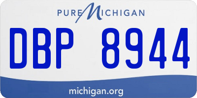 MI license plate DBP8944