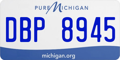 MI license plate DBP8945