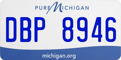 MI license plate DBP8946