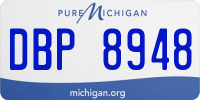 MI license plate DBP8948