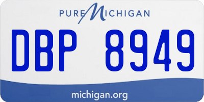MI license plate DBP8949