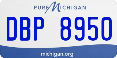 MI license plate DBP8950