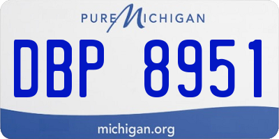 MI license plate DBP8951